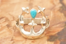Sterling Silver Sleeping Beauty Turquoise Native Ring